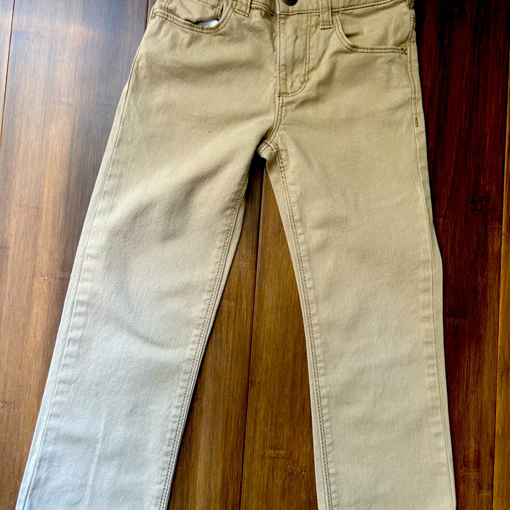 Kids 4T Straight Leg Jeans Tan Color